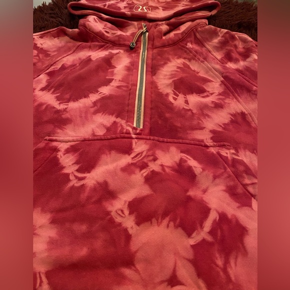 ✨ONE OF A KIND✨ Lululemon Ripened Raspberry Tie Dye Oversized Half-Zip Scuba M/L - Picture 4 of 14